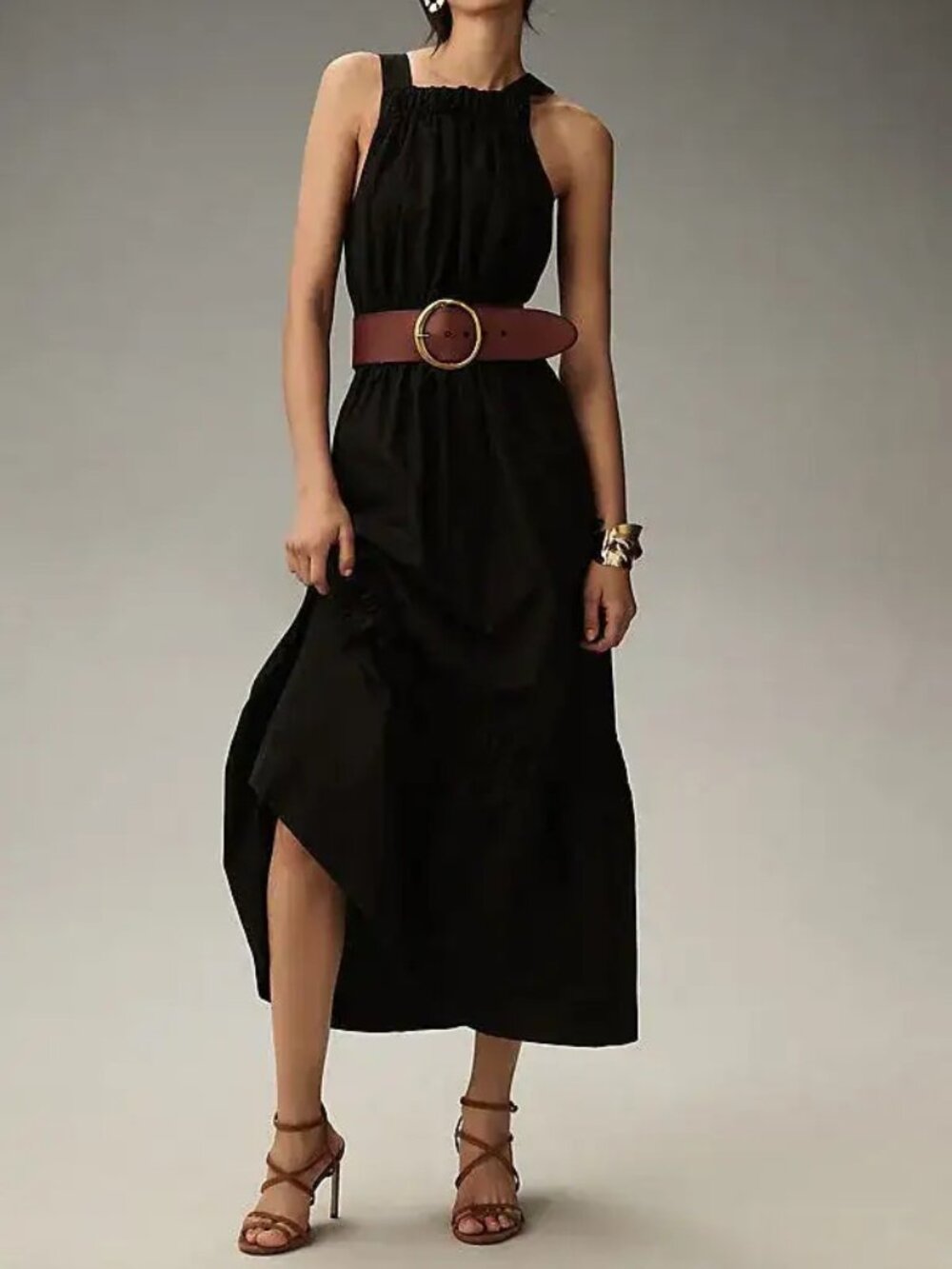 The Somerset Plus SIze Maxi Dress: Poplin Halter Edition 2X